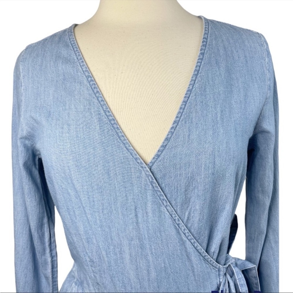 OLD NAVY NWT Chambray Wrap Jumpsuit sz Small Tall - Picture 4 of 7